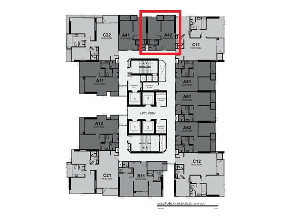 ให้เช่า / ขาย Rhythm 42 1BR 35.19 sq.m. ชั้น 28