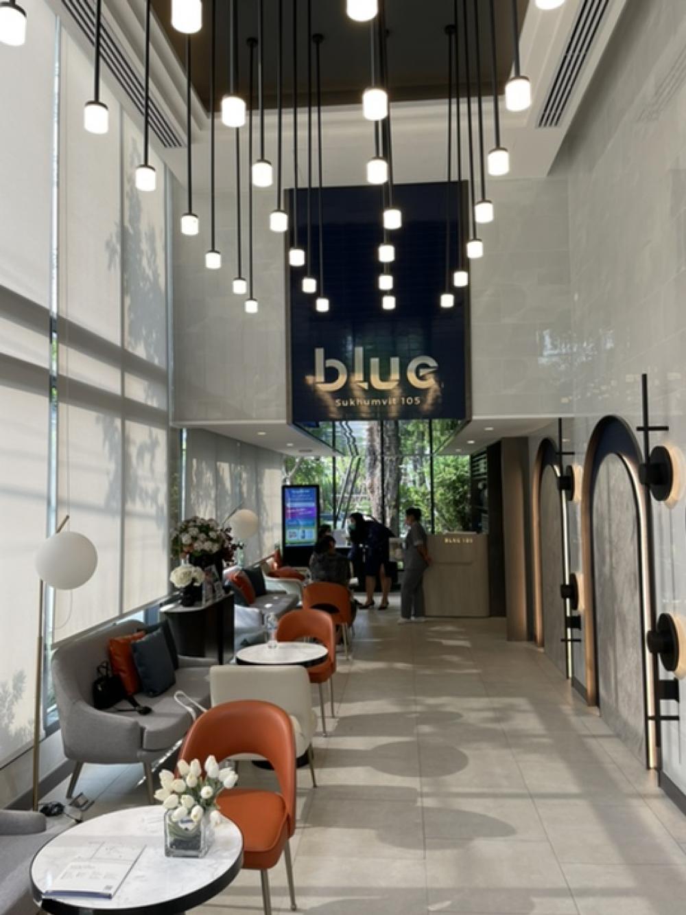 🔥ให้เช่าด่วน 🔥 Blue Condo สุขุมวิท 105 วิวสระว่ายน้ำ สวนส่วนกลางขนานตัวอาคาร ห้องอยู่ชั้น 3 ปากซอยใกล้ BTS แบริ่ง และท้ายซอยใกล้ MRT ศรีลาซาล